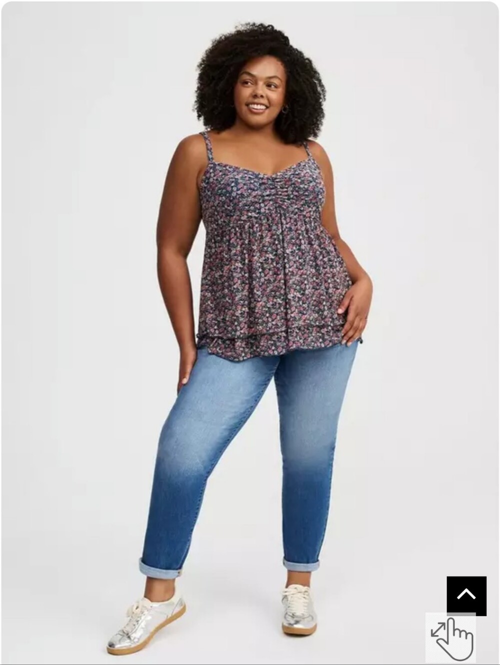 torrid Black Floral Babydoll Cami